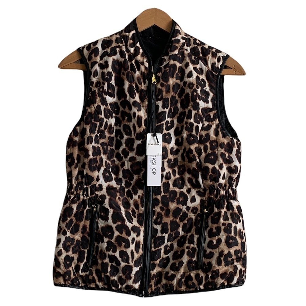 Workshop Republic Clothing Animal Print Reversible Vest Size Medium